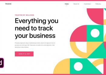 COLORFUL GEOMETRIC WEBSITE – Adobe XD Tutorial