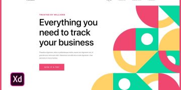 COLORFUL GEOMETRIC WEBSITE – Adobe XD Tutorial