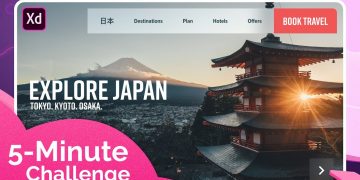 Design a Website Landing Page – Adobe XD 5-Minute Challenge