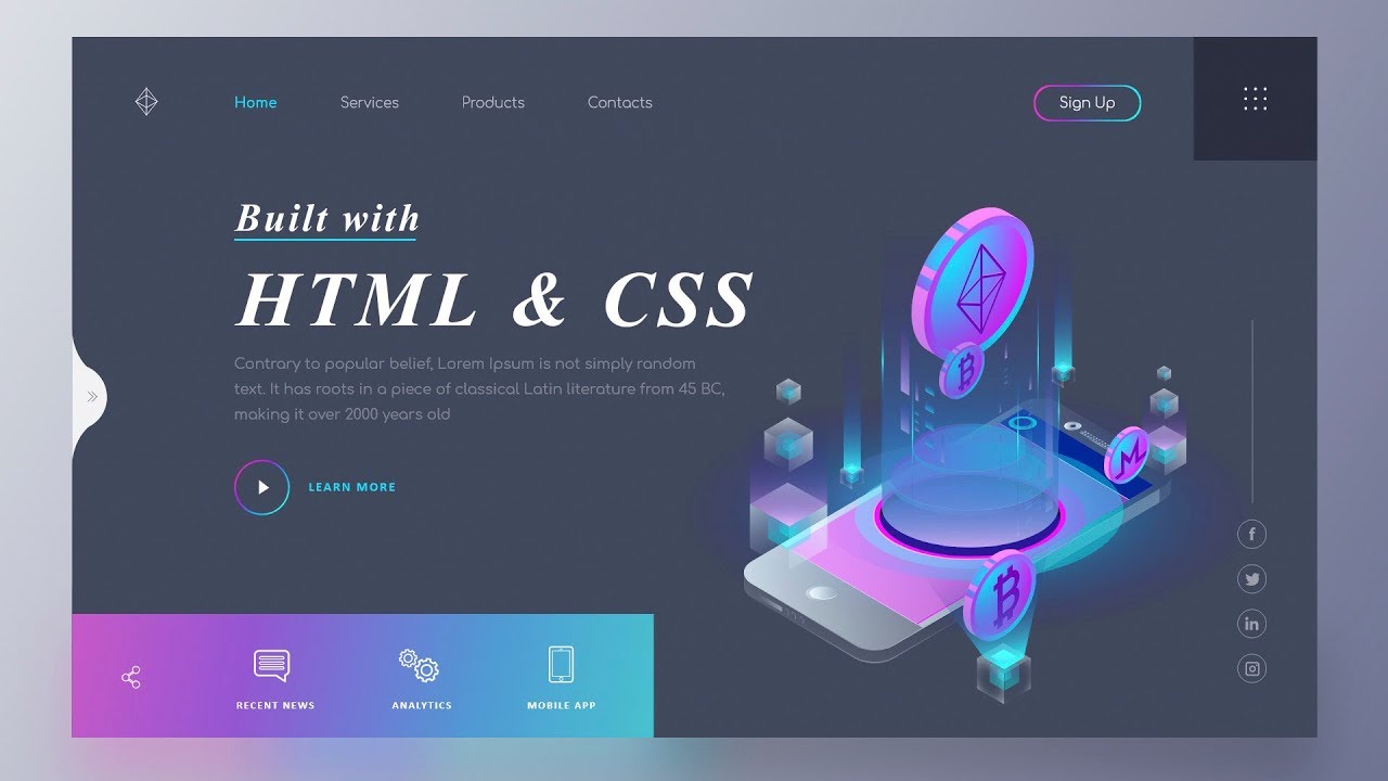 How To Make A Website Using Html And Css Website Design In Html And Css