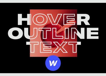 PARALLAX OUTLINE TEXT: Super Easy Webflow Text Effect