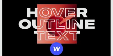 PARALLAX OUTLINE TEXT: Super Easy Webflow Text Effect