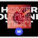 PARALLAX OUTLINE TEXT: Super Easy Webflow Text Effect