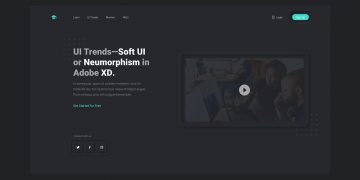 Soft UI Dark Theme Website Design – Adobe XD Tutorial