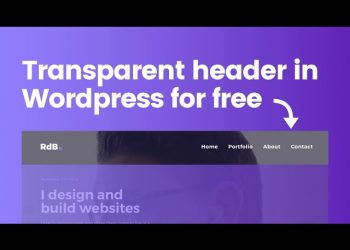 Adobe Xd to WordPress Part 4 – Free Transparent Header Tutorial in WordPress – OceanWP Header