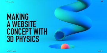 Making a landing page scrolling experience with 3D physics (time-lapse)
