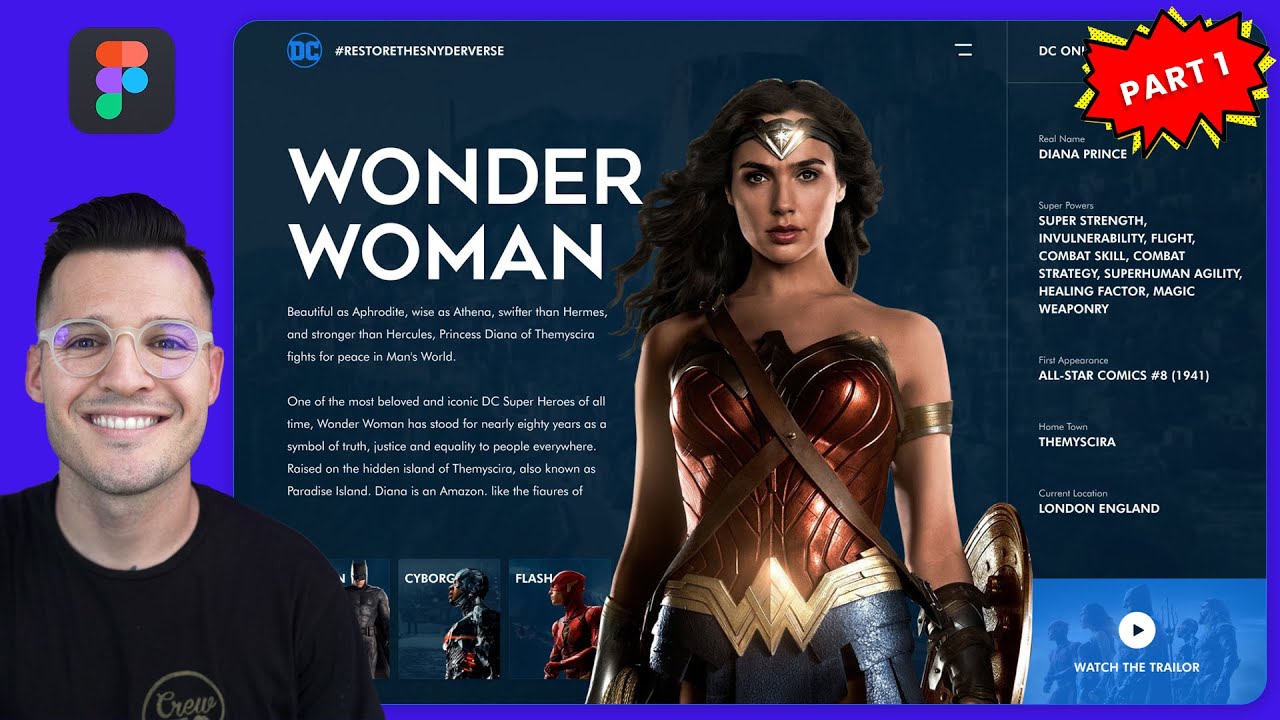 DC Comics Website Design Part 1 | #RestoreTheSnyderVerse - Web design Club